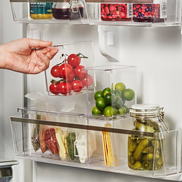 IKEA KLIPPKAKTUS Storage Box For Fridge Set Of 3 Clear
