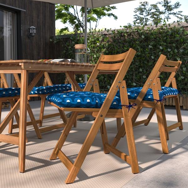 IKEA KLÖSAN Chair Pad Outdoor Dark Blue 17 3/8x17 3/8 "