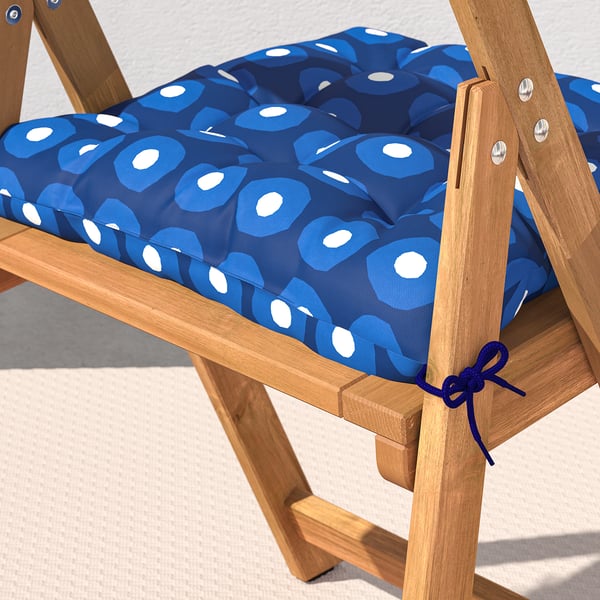 IKEA KLÖSAN Chair Pad Outdoor Dark Blue 17 3/8x17 3/8 "