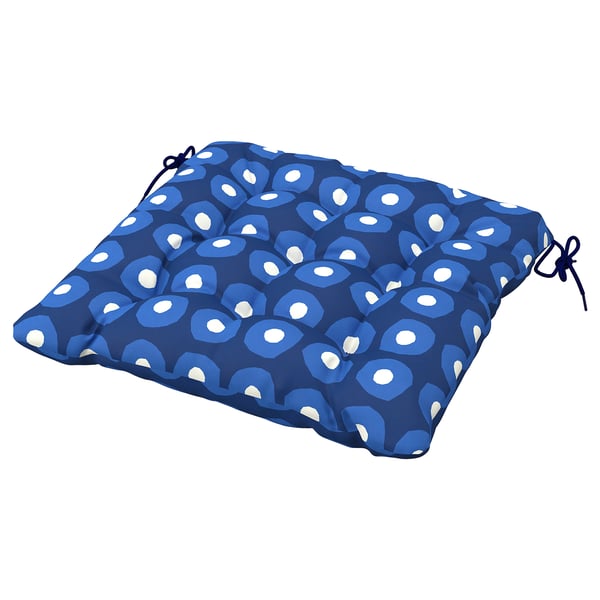 IKEA KLÖSAN Chair pad outdoor dark blue 17 3/8x17 3/8 "