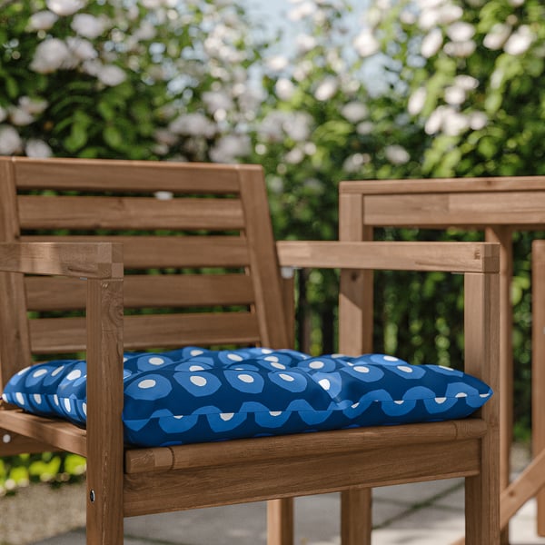 IKEA KLÖSAN Chair Pad Outdoor Dark Blue 19 5/8x19 5/8 "