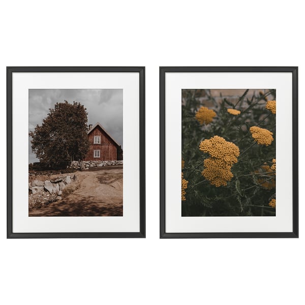 IKEA KNOPPÄNG Frame with poster Countryside living 16 ¼x20 "