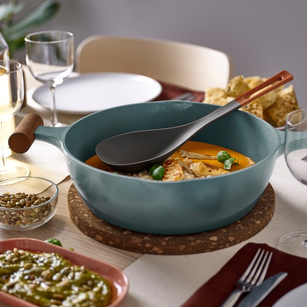 IKEA KNORRHANE Deep Spoon For Cooking Dark Gray-brown/red-brown 12 1/4 "