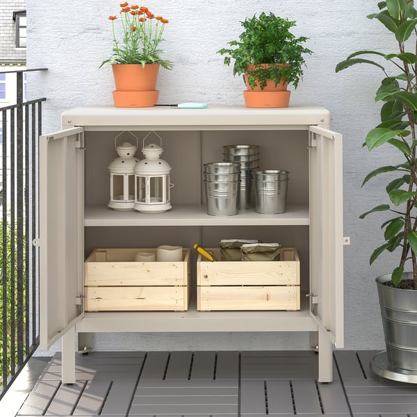 IKEA KOLBJÖRN Cabinet Indoor/outdoor Beige 31 1/2x31 7/8 "