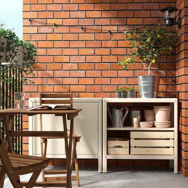 IKEA KOLBJÖRN Shelf Unit Indoor/outdoor Beige 31 1/2x31 7/8 "