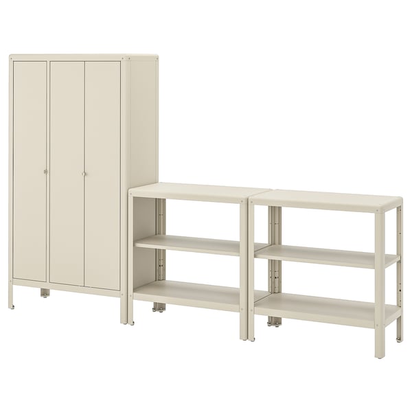 IKEA KOLBJÖRN Shelving Unit With Cabinet Beige 67 3/8x14 5/8x63 3/8 "