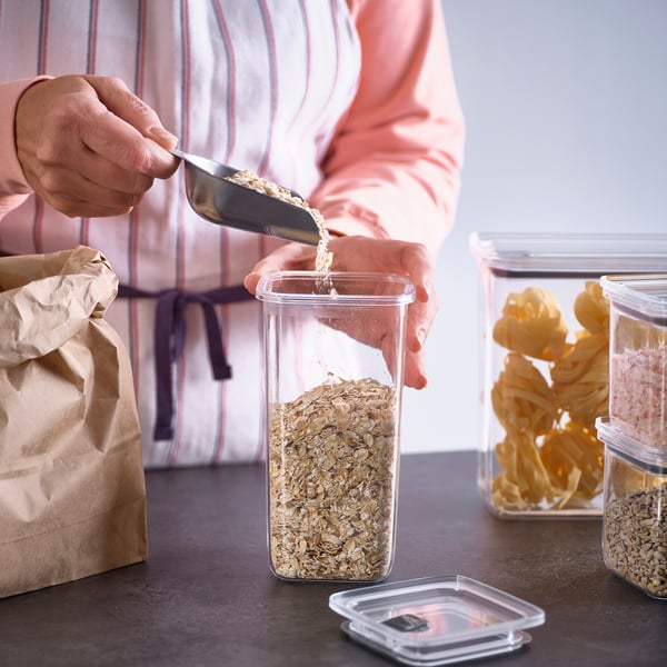 IKEA KORALLVIPPA Dry Food Jar With Lid Set Of 6 Clear