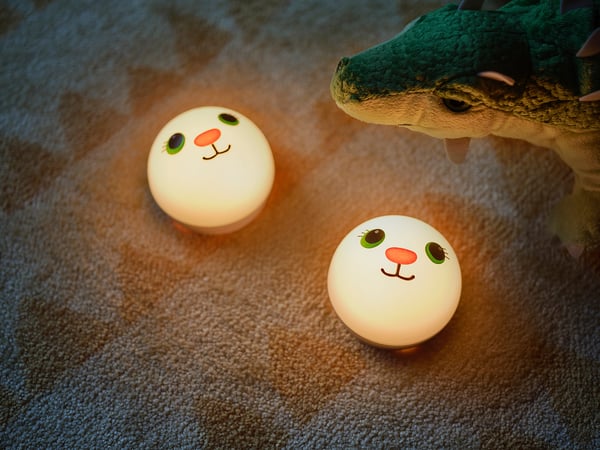 IKEA KORNSNÖ LED Night Light White/rabbit Battery Operated