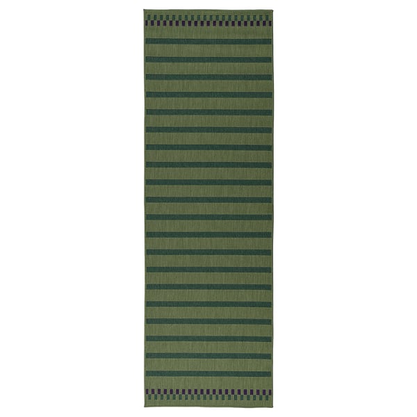 IKEA KORSNING Rug flatwoven in/outdoor green purple/stripe 2 ' 7 "x8 ' 2 "