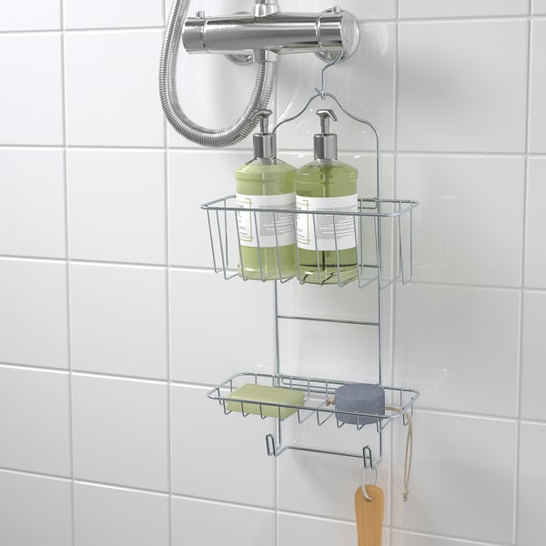 IKEA KROKFJORDEN Shower Caddy Two Tiers Zinc Plated 9 ½x20 ¾ "