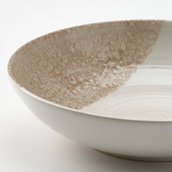 IKEA KRUSTISTEL Deep Plate/bowl Patterned/light Beige 7 ½ "