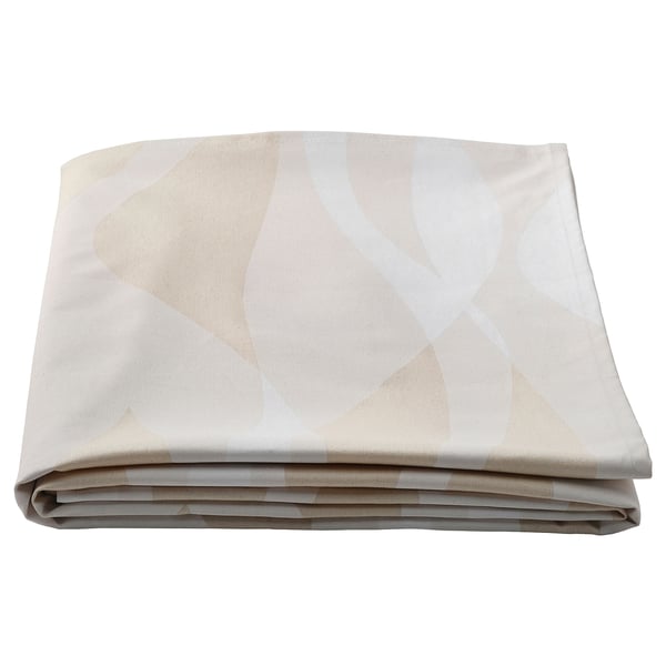 IKEA KRUSTISTEL Tablecloth Patterned/white Light Beige 57x94 "