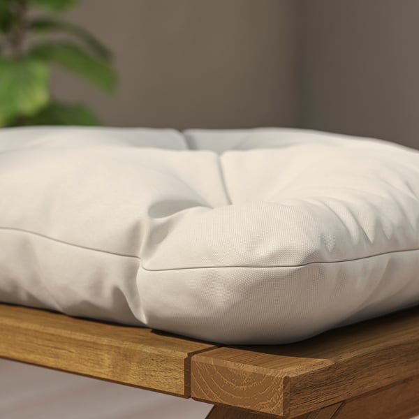 IKEA KUDDARNA Chair Pad Outdoor Light Grey-beige 14 1/8x12 5/8 "