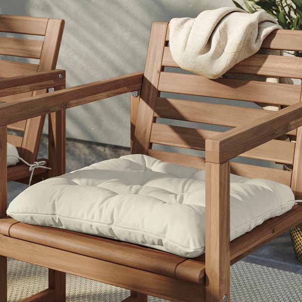 IKEA KUDDARNA Chair Pad Outdoor Light Grey-beige 19 5/8x19 5/8 "