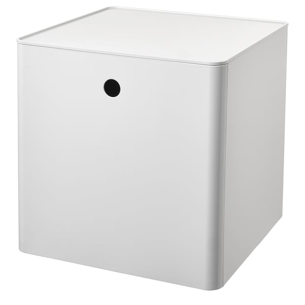 IKEA KUGGIS Storage box with lid white 12 ½x12 ½x12 ½ "