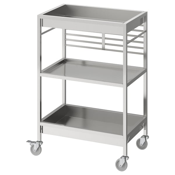 IKEA KUNGSFORS Kitchen cart stainless steel 23 5/8x15 3/4 "