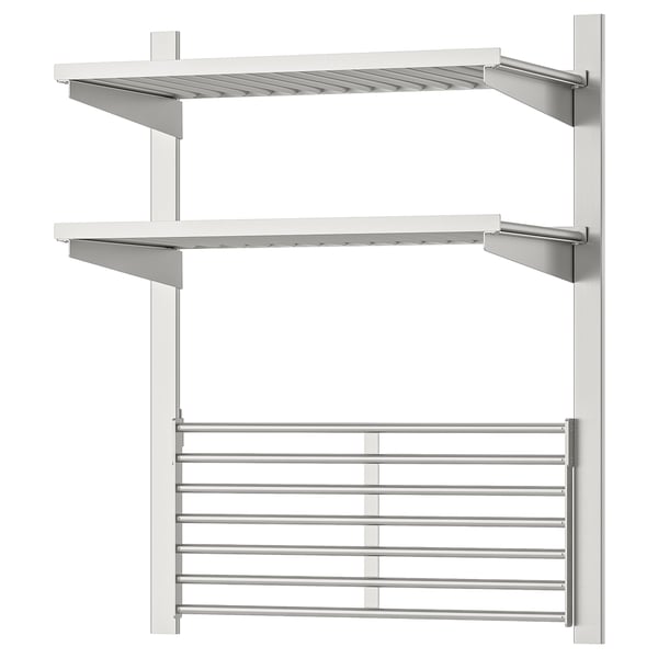 IKEA KUNGSFORS Suspension Rail With Shelf/wll Grid Stainless Steel