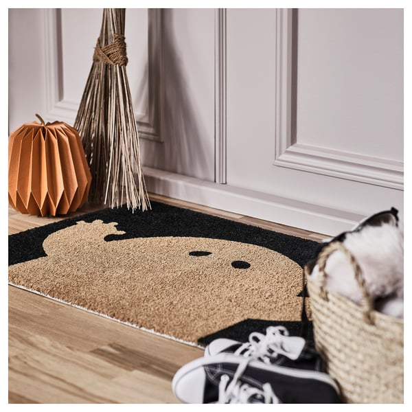 IKEA KUSTFYR Door Mat Ghost Pattern Black/natural 2 ' 0 "x2 ' 11 "