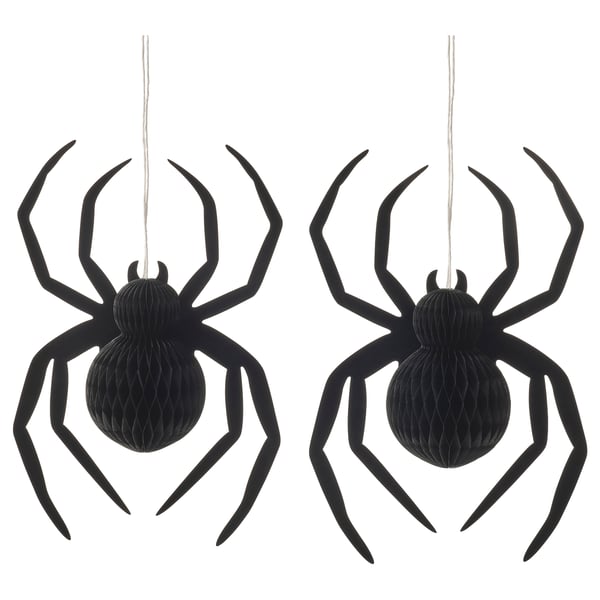 IKEA KUSTFYR Hanging decoration spider black 13 ¾ "