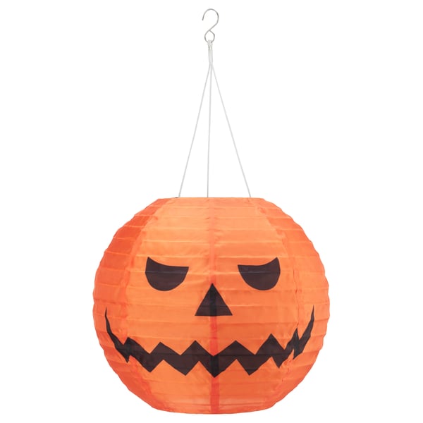 IKEA KUSTFYR LED pendant lamp pumpkin/battery operated outdoor 11 3/4 "