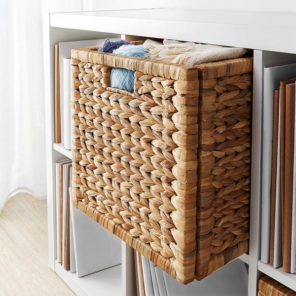 IKEA LABBSAL Basket Handmade Water Hyacinth 12 ½x13 ½x12 ½ "