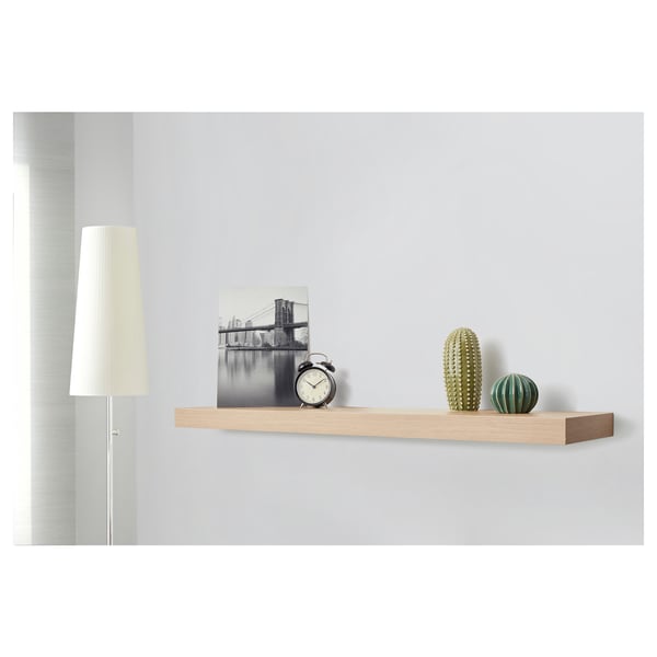 IKEA LACK Wall Shelf White Stained Oak Effect 43 1/4x10 1/4 "