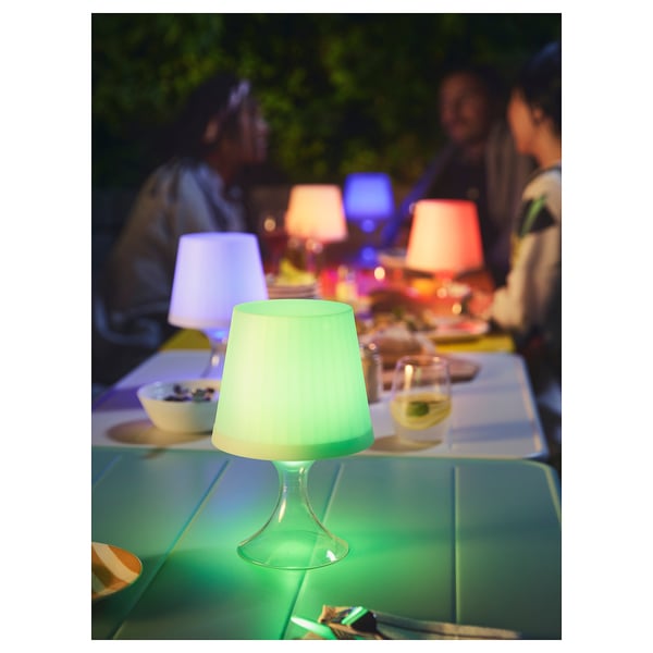 IKEA LAMPAN LED Portable Lamp Battery Operated Adjustable Color/outdoor White 9 ½ "