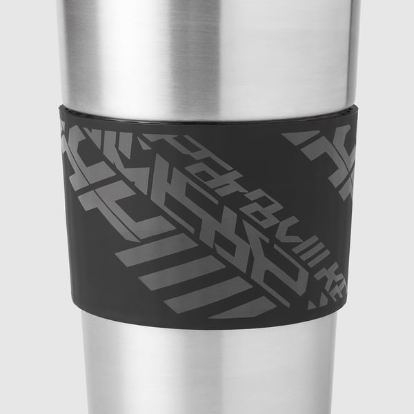 IKEA LÅNESPELARE Mug and mug holder black/ash veneer