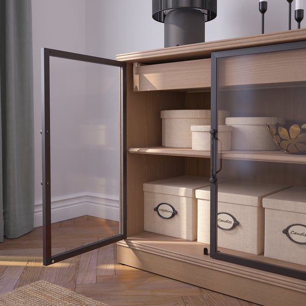 IKEA LANESUND Sideboard Gray-brown 63 3/8x18 1/2x31 7/8 "