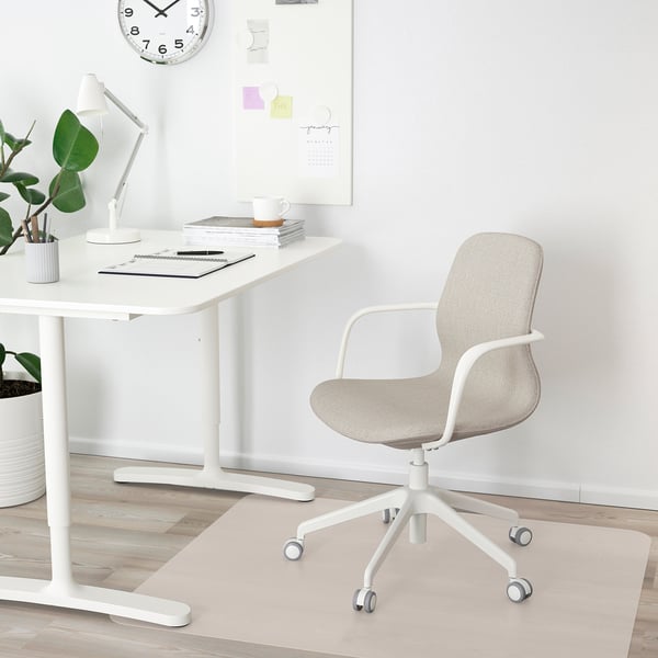 IKEA LÅNGFJÄLL Conference Chair With Armrests Gunnared Beige/white