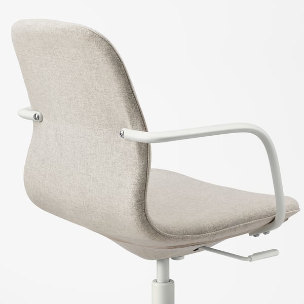 IKEA LÅNGFJÄLL Conference Chair With Armrests Gunnared Beige/white