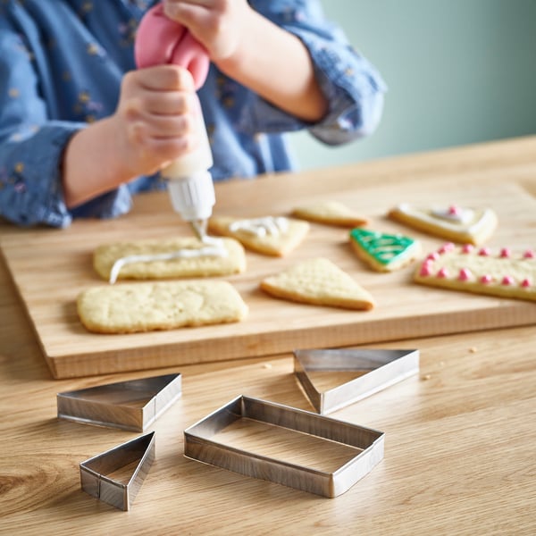 IKEA LÄTTBAKAD Cookie Cutter Set Of 4 Stainless Steel