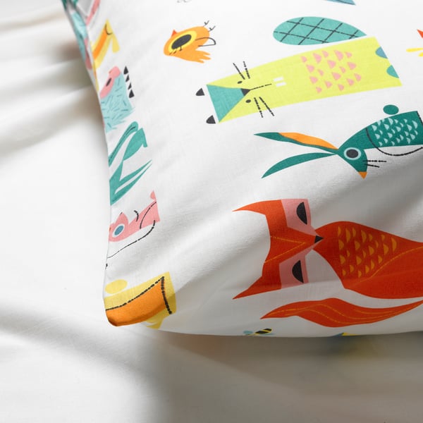 IKEA LATTJO Duvet Cover And Pillowcase(s) Animal/multicolor Twin