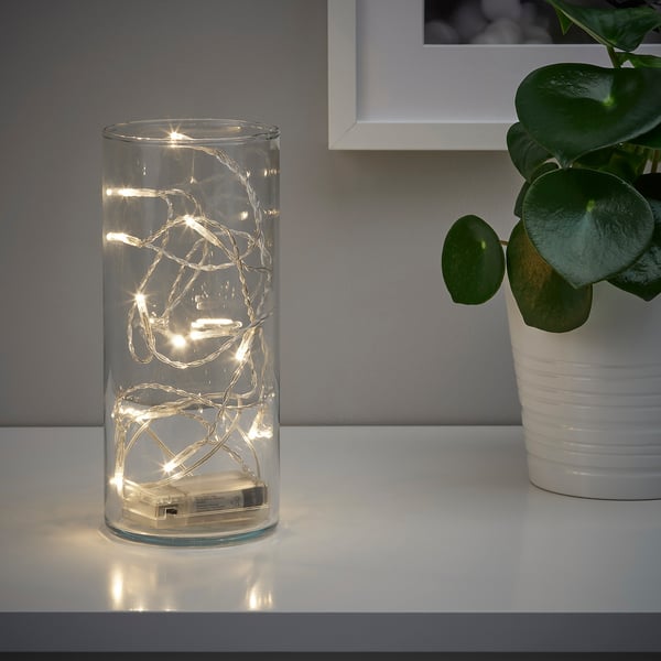 IKEA LEDFYR LED String Light With 12 Lights Indoor/battery Operated Silver Color