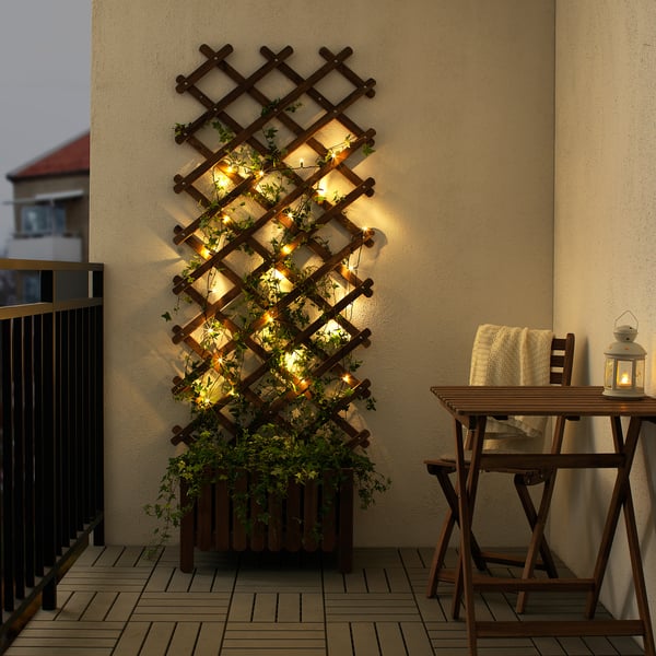 IKEA LEDLJUS LED String Light With 24 Lights Outdoor Black