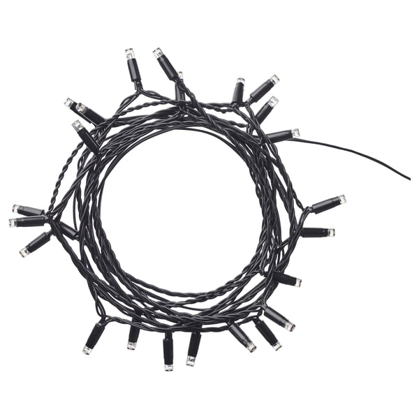 IKEA LEDLJUS LED string light with 24 lights outdoor black