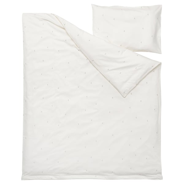 IKEA LENAST Duvet Cover 1 Pillowcase F Crib White 43x49/14x22 "
