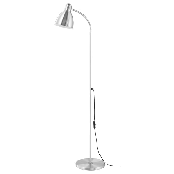 IKEA LERSTA Floor/reading lamp aluminum chrome effect