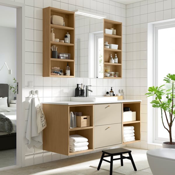 IKEA LETTAN Mirror Cabinet With Doors Mirror Effect/mirror Glass 24x6x37 "