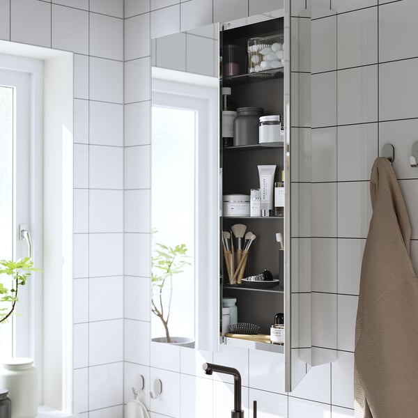 IKEA LETTAN Mirror Cabinet With Doors Mirror Effect/mirror Glass 24x6x37 "