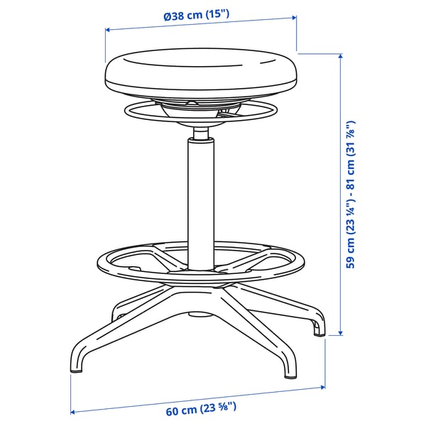 IKEA LIDKULLEN Sit/stand Support Gunnared Dark Gray