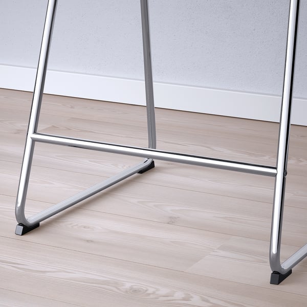 IKEA LILLÅNÄS Bar Stool Chrome Plated/Gunnared Dark Gray 24 3/4 "