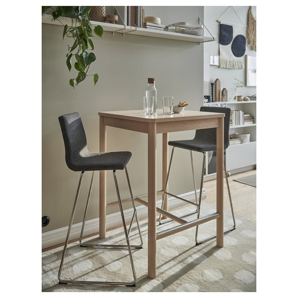 IKEA LILLÅNÄS Bar Stool Chrome Plated/Gunnared Dark Gray 29 7/8 "