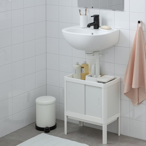 IKEA LILLTJÄRN Bathroom Vanity With 2 Doors White 17 3/8x19 5/8x9 7/8 "