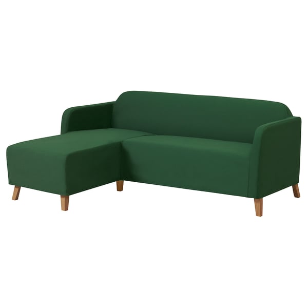 IKEA LINANÄS Protector F 3-seat Sofa W Chaise Vissle Dark Green