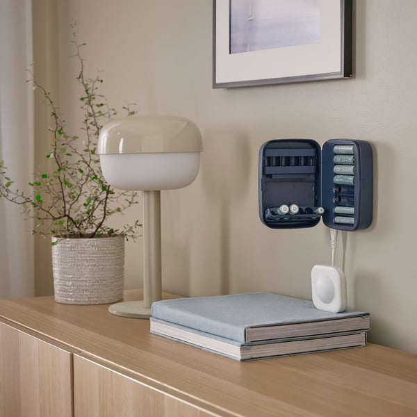 IKEA LITOSFÄR Battery Charger With Storage Dark Blue