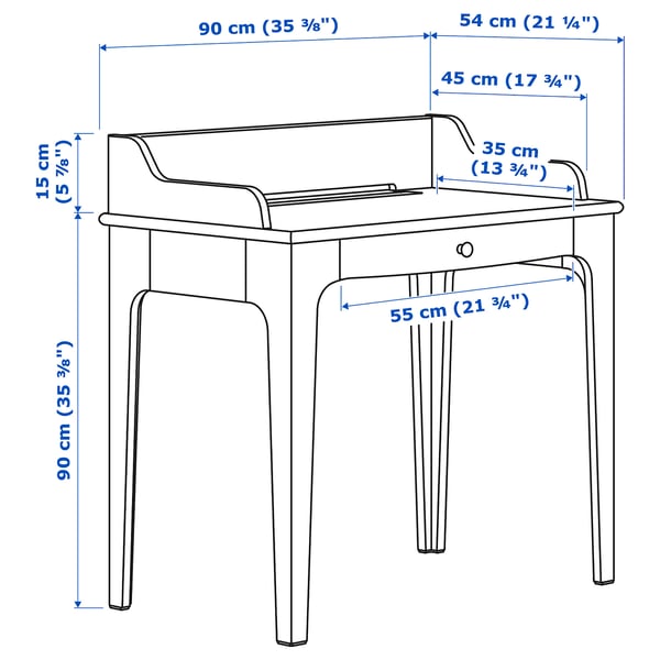 IKEA LOMMARP/BJÖRKBERGET Desk And Storage Combination And Swivel Chair Beige