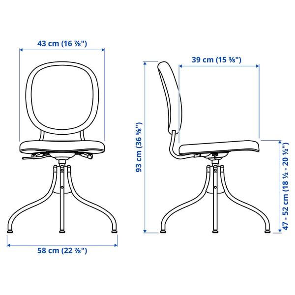 IKEA LOMMARP/BJÖRKBERGET Desk And Storage Combination And Swivel Chair Beige
