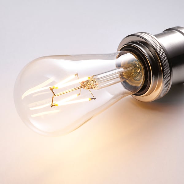 IKEA LUNNOM LED Bulb E26 150 Lumen Tear Drop Shape Clear