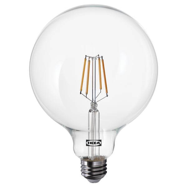 IKEA LUNNOM LED bulb E26 450 lumen dimmable/globe clear glass 5 "